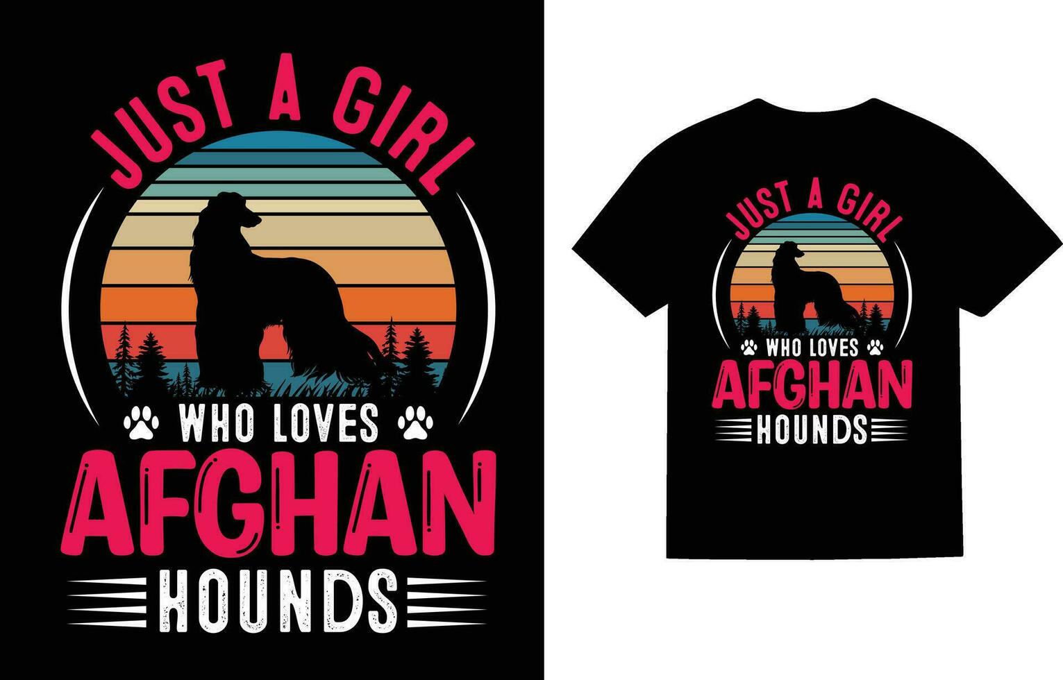 afgano cane da caccia cane maglietta design vettore