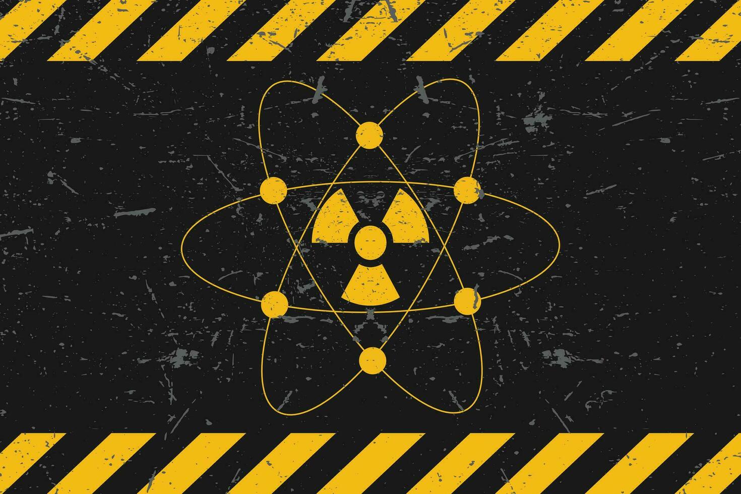 vettore illustrazione di nucleare, Pericolo e radioattività la zona