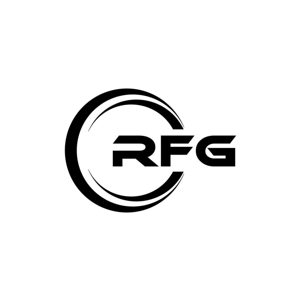 RF G logo disegno, ispirazione per un' unico identità. moderno eleganza e creativo design. filigrana il tuo successo con il Impressionante Questo logo. vettore