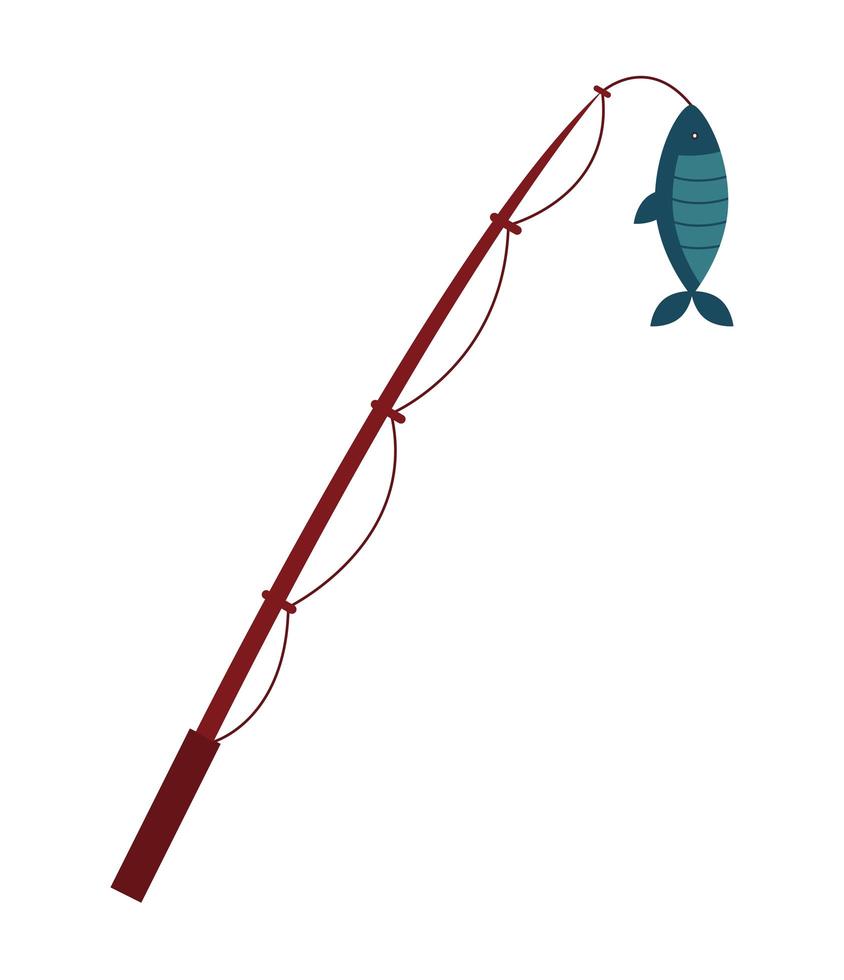 disegno della canna da pesca vettore
