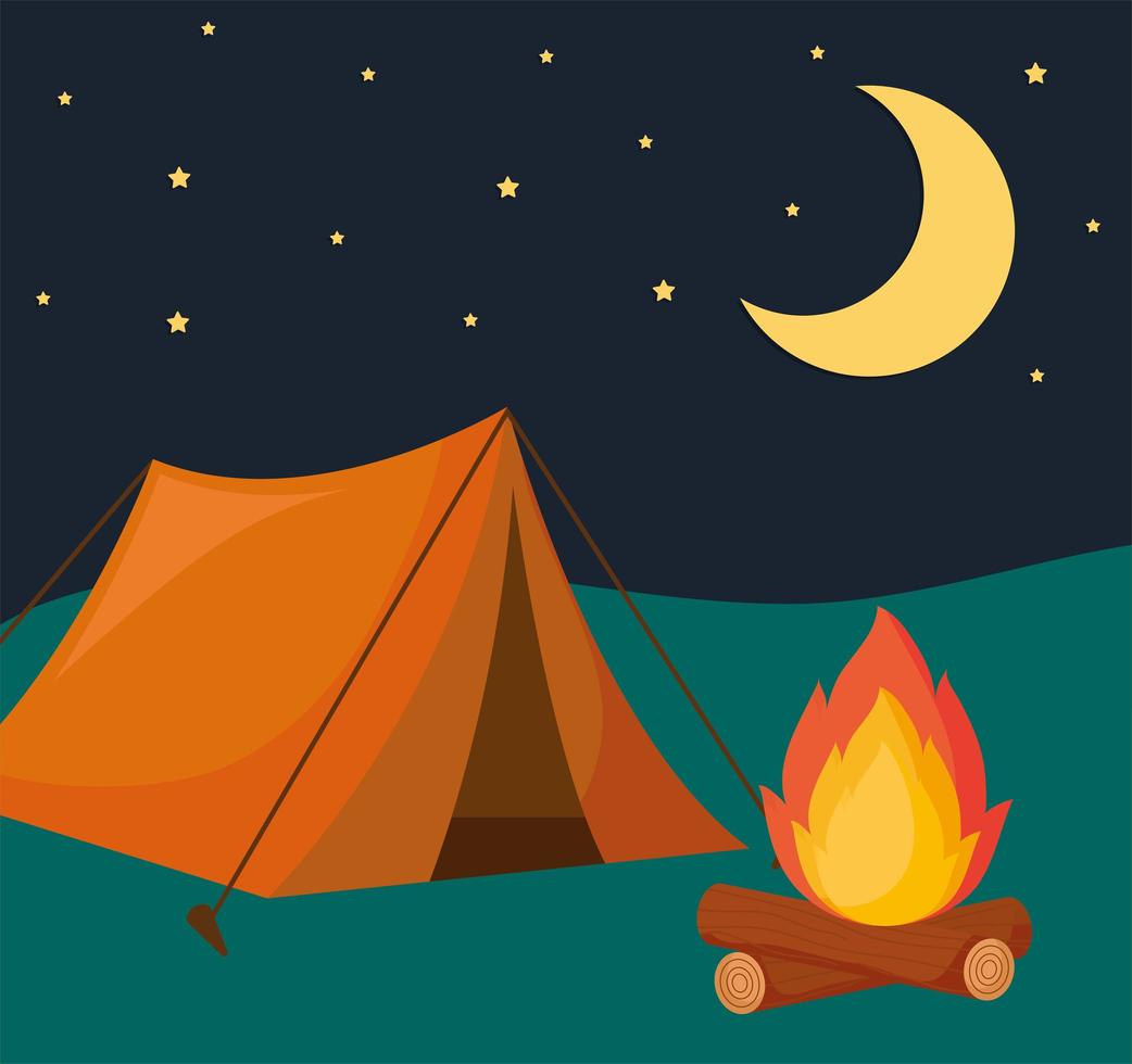 icona della tenda da campeggio vettore