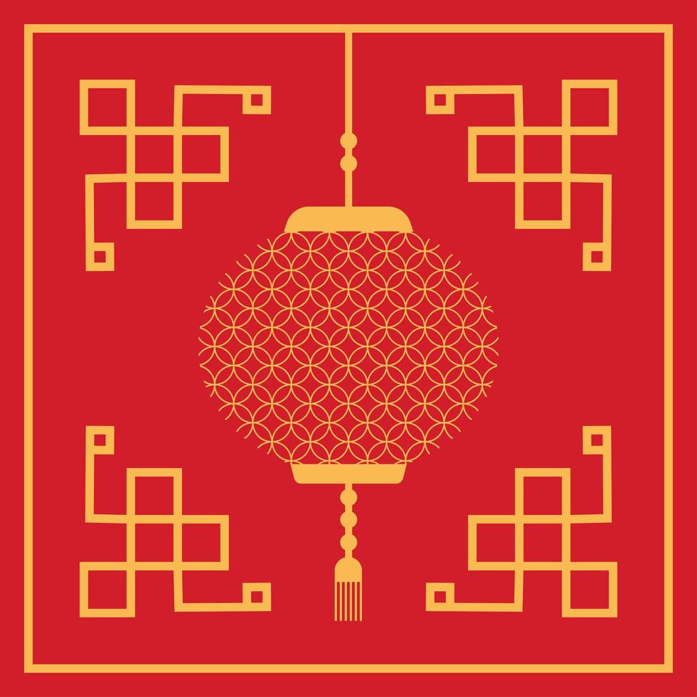 icona della lampada cinese vettore
