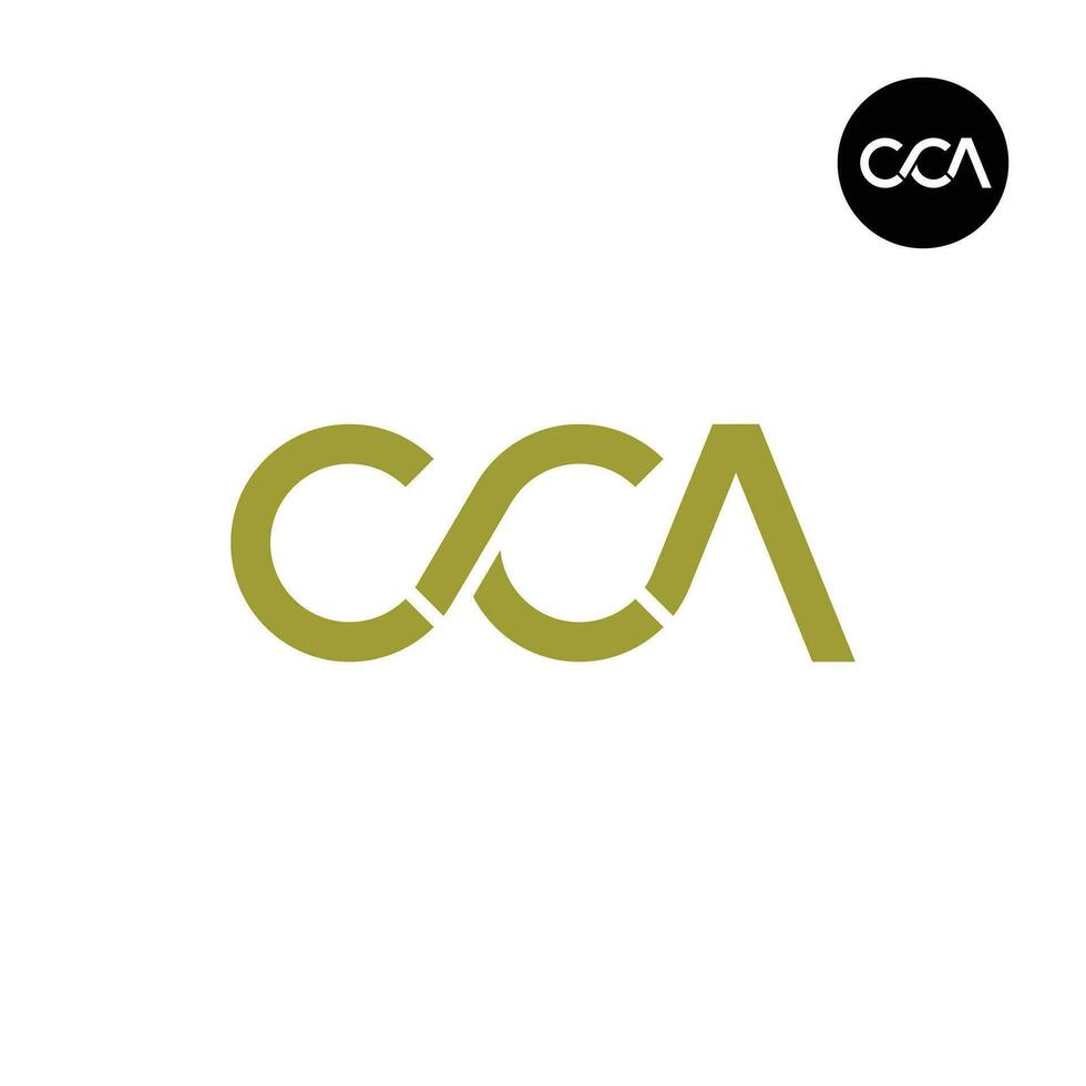 lettera cca monogramma logo design vettore