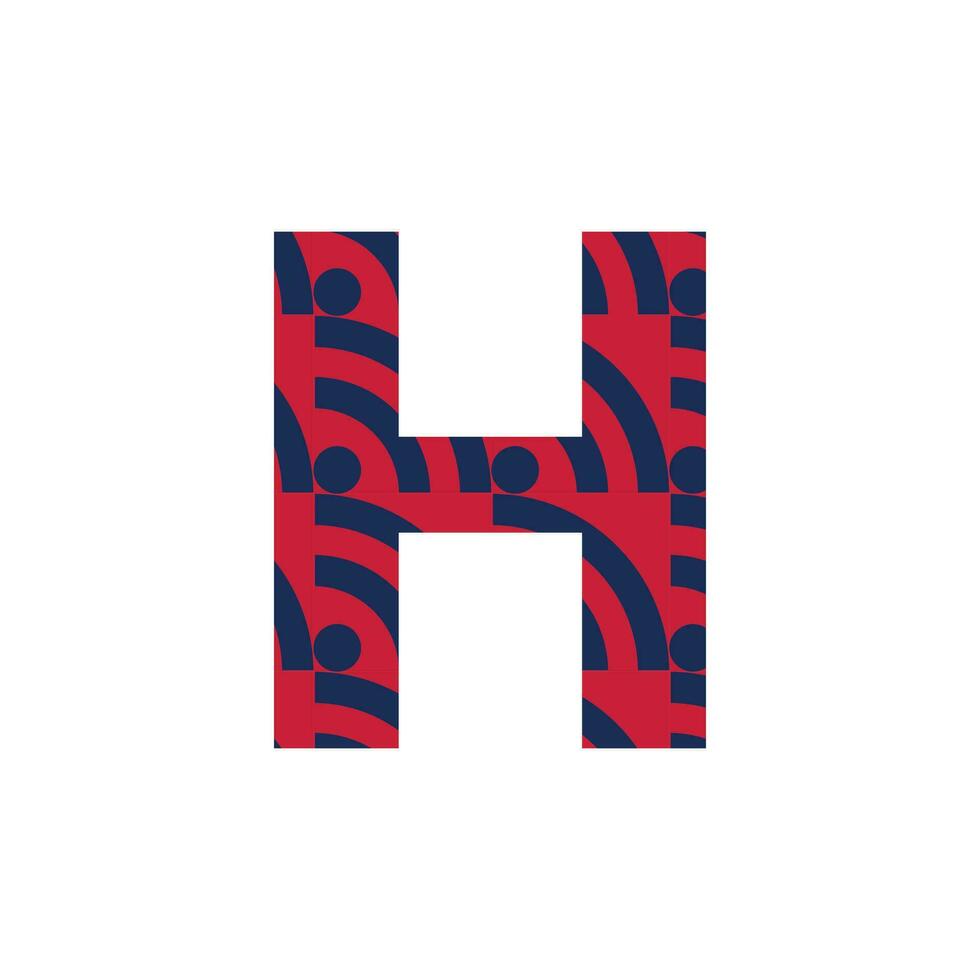 h lettera logo o h testo logo e h parola logo design. vettore
