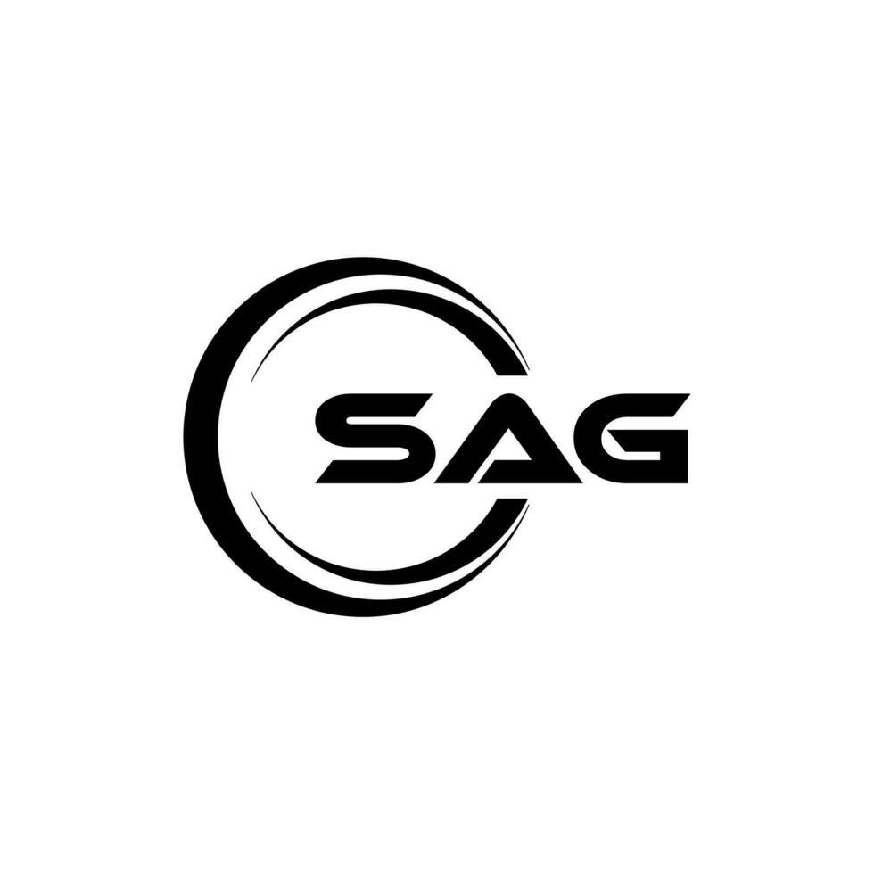 sag logo disegno, ispirazione per un' unico identità. moderno eleganza e creativo design. filigrana il tuo successo con il Impressionante Questo logo. vettore