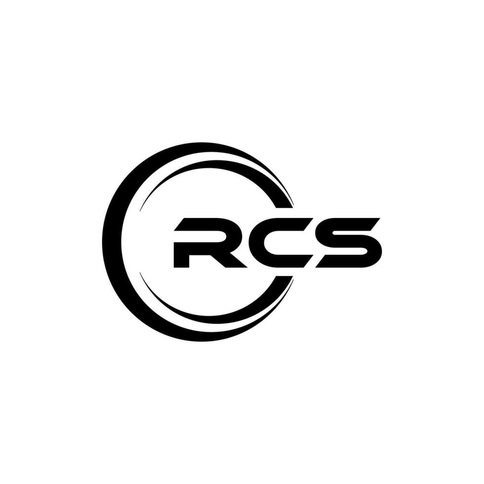 rcs logo disegno, ispirazione per un' unico identità. moderno eleganza e creativo design. filigrana il tuo successo con il Impressionante Questo logo. vettore