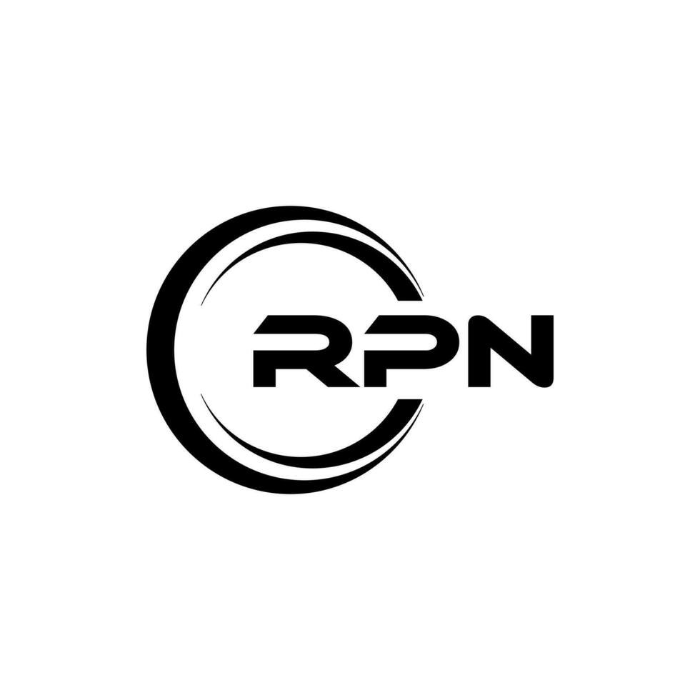 rpn logo disegno, ispirazione per un' unico identità. moderno eleganza e creativo design. filigrana il tuo successo con il Impressionante Questo logo. vettore