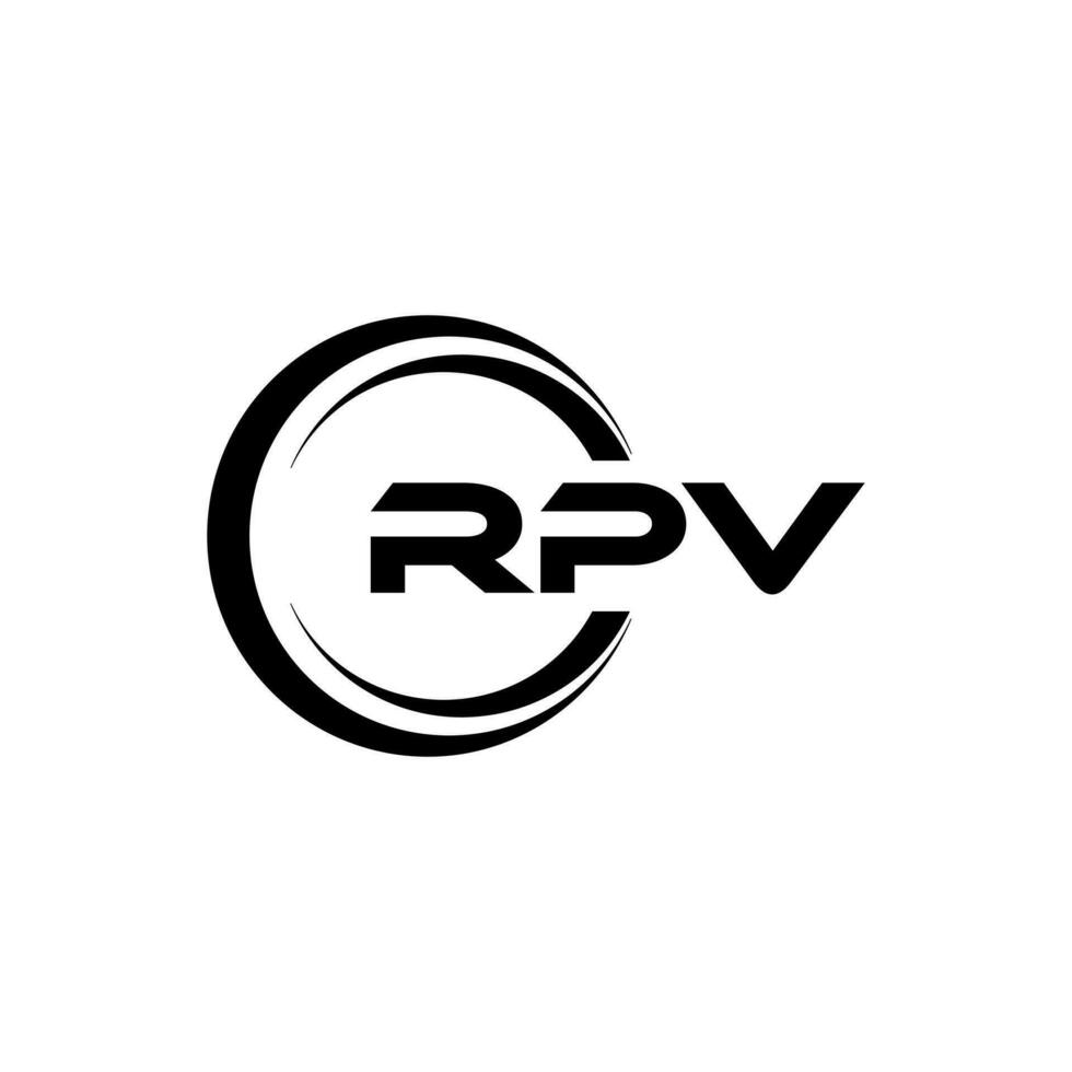 rpv logo disegno, ispirazione per un' unico identità. moderno eleganza e creativo design. filigrana il tuo successo con il Impressionante Questo logo. vettore