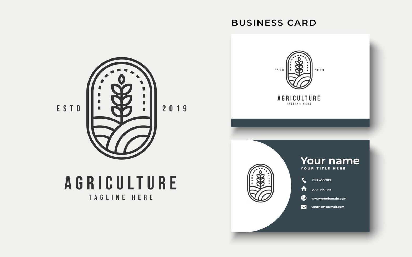 ispirazione per il design del logo agricolo, illustrazione vettoriale