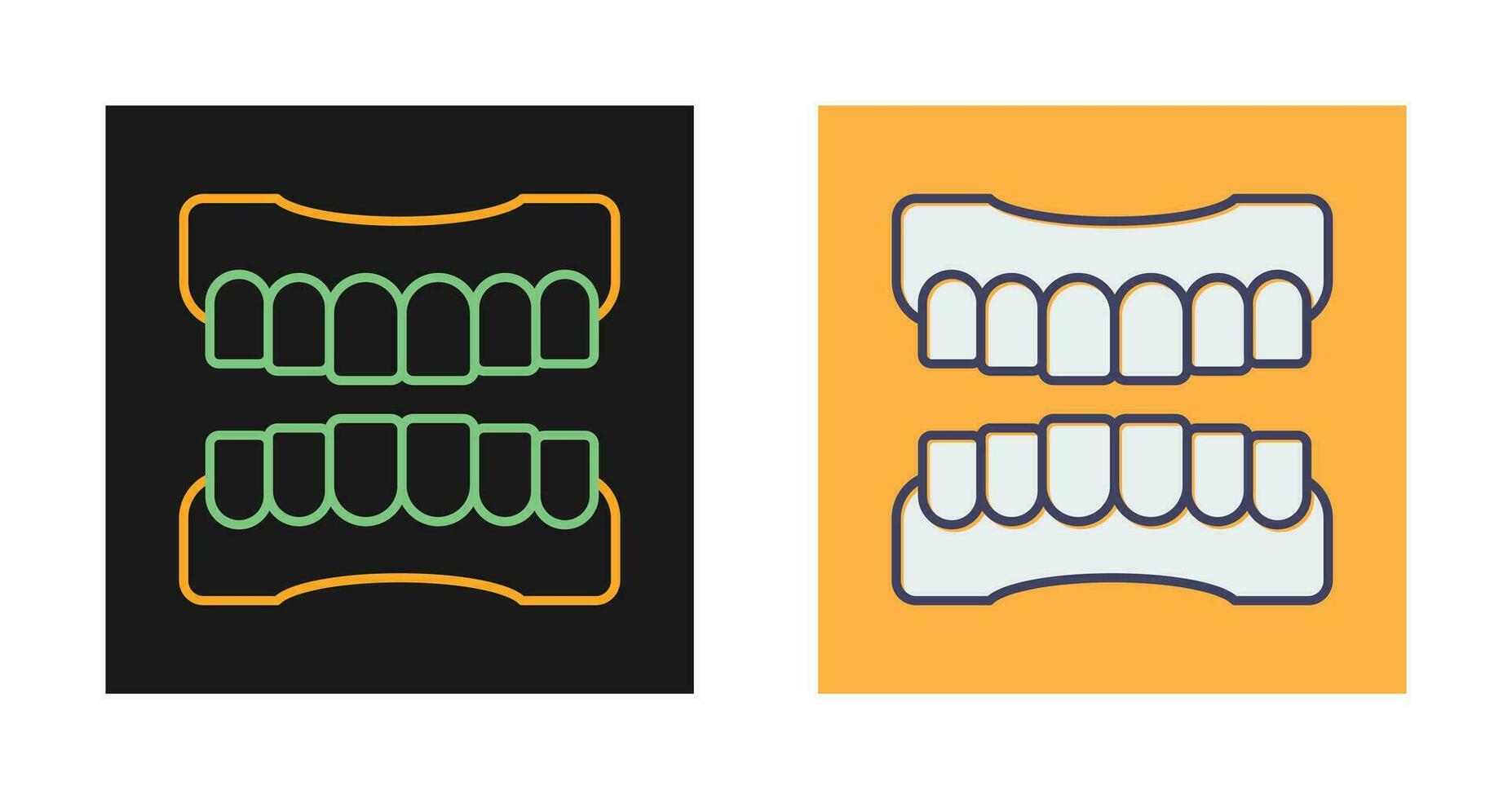 dentiera vettore icona