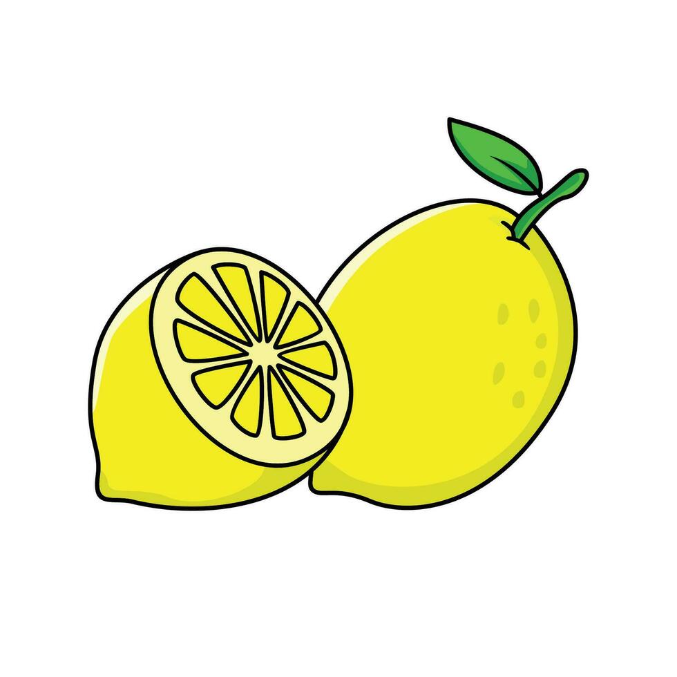 fresco Limone design. salutare frutta cartello e simbolo. vettore