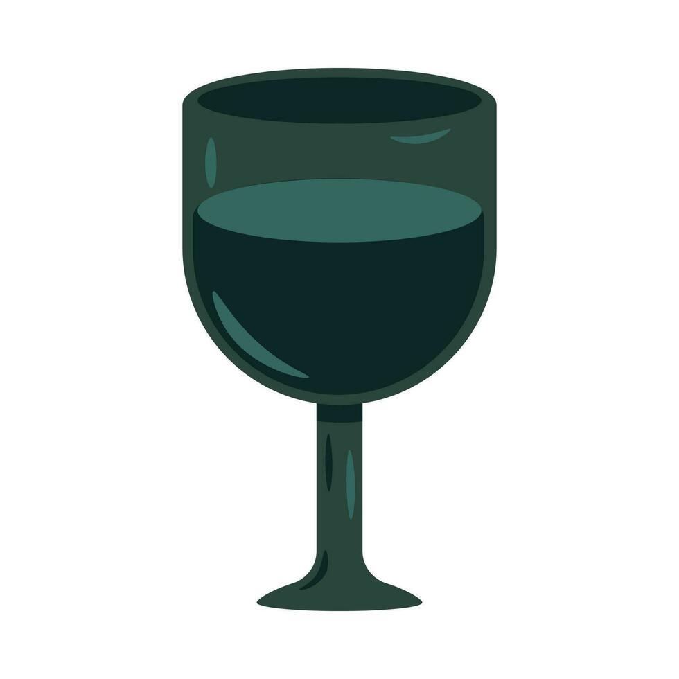 arginato bicchiere piatto illustrazione, pieno colore icona vettore