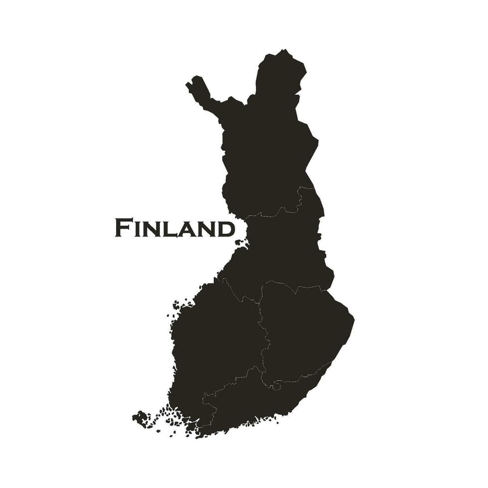 Finlandia carta geografica icona vettore