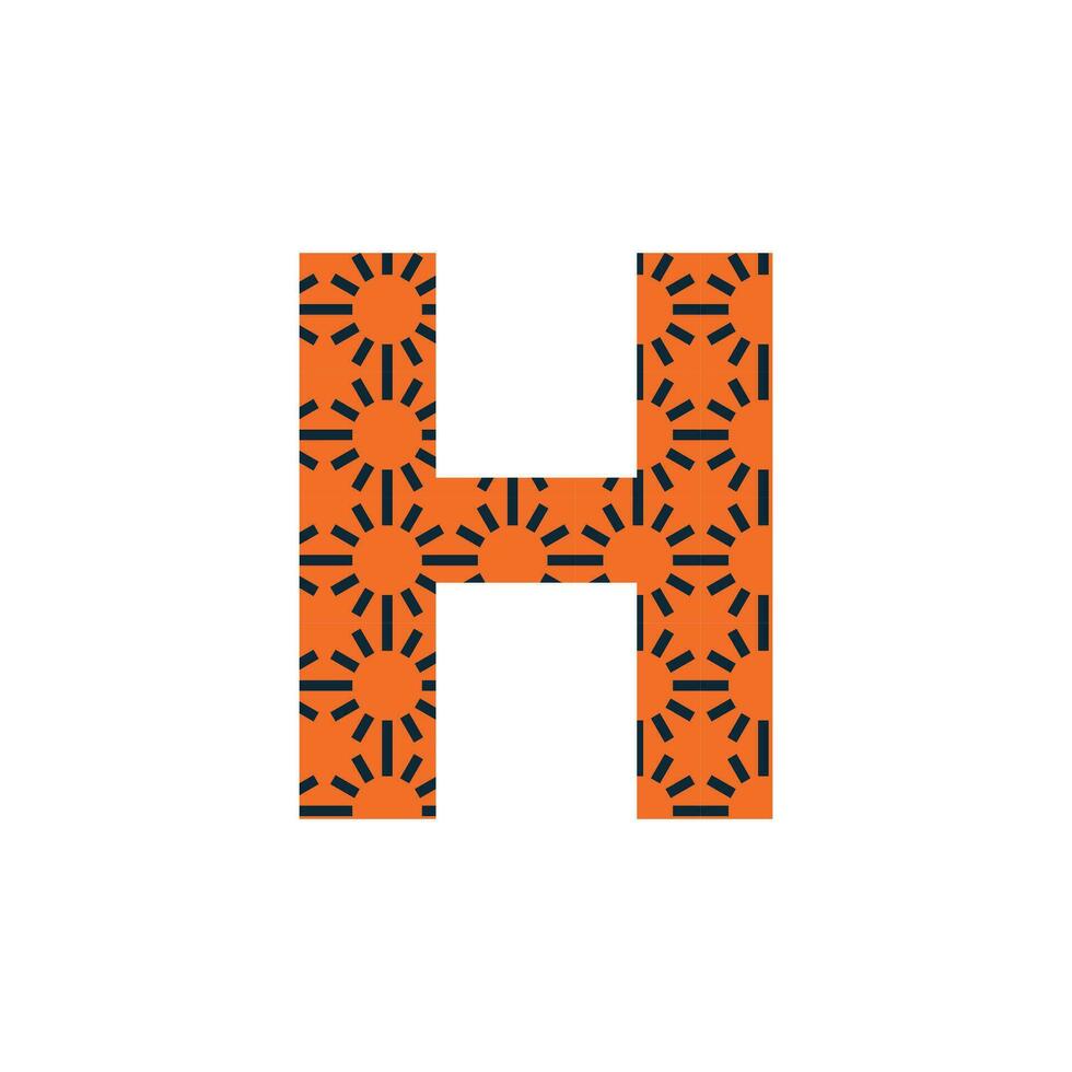 h lettera logo e h testo logo e h parola logo design. vettore