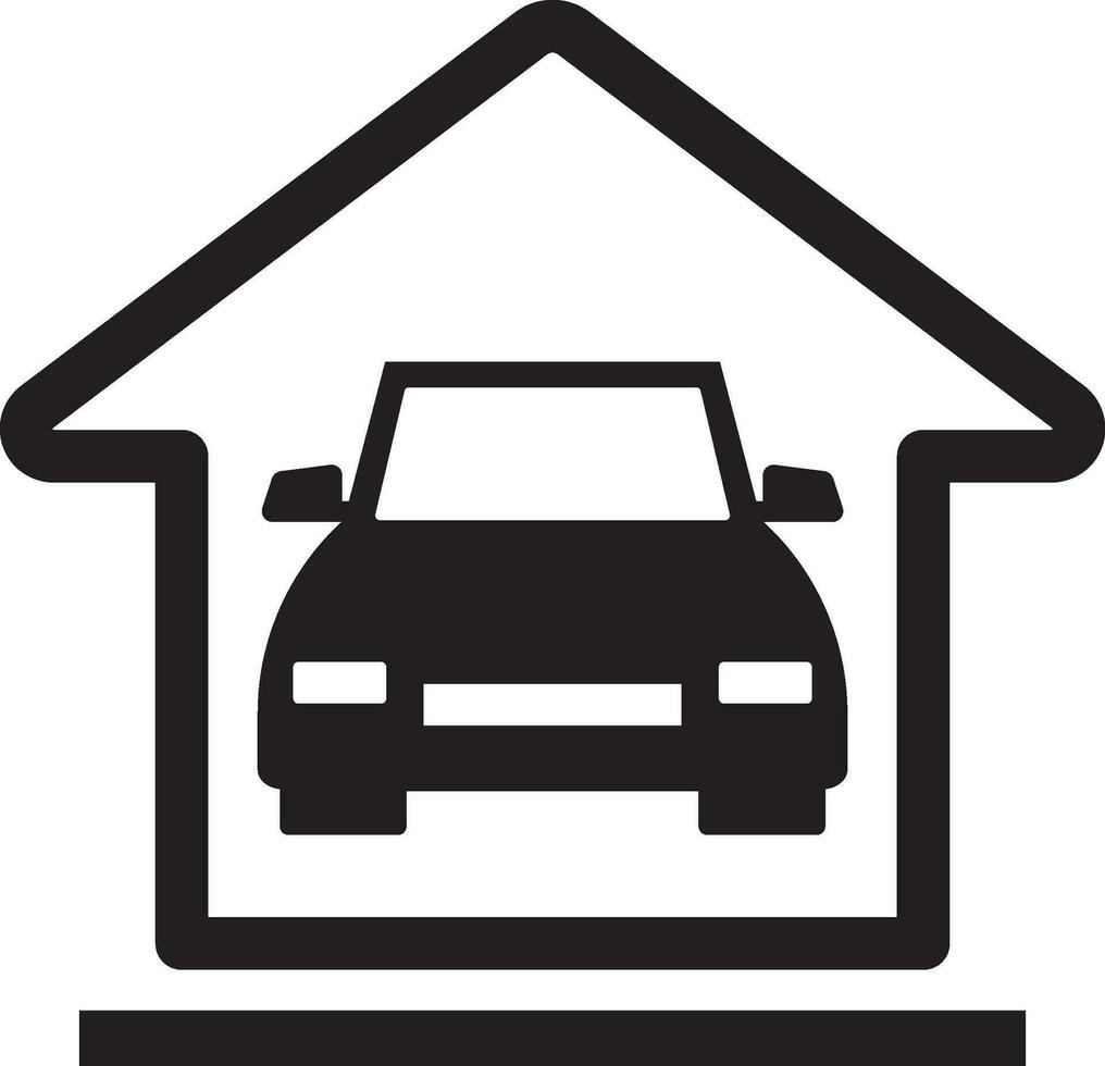 illustrazione vettoriale dell'icona del garage