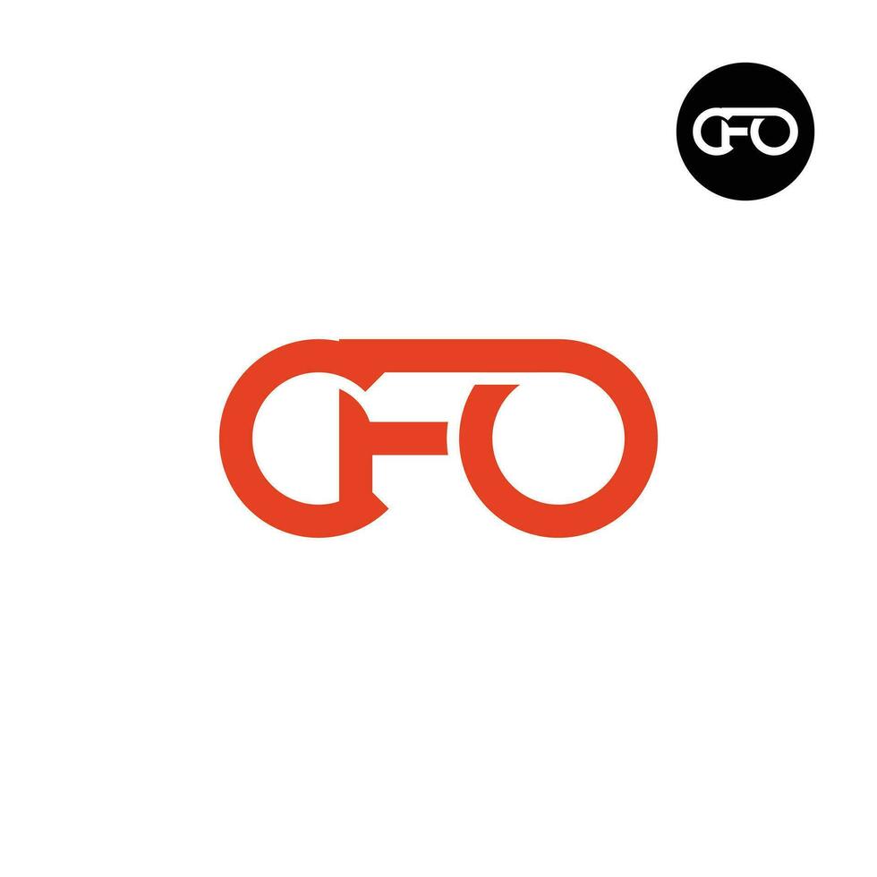 lettera CFO monogramma logo design vettore