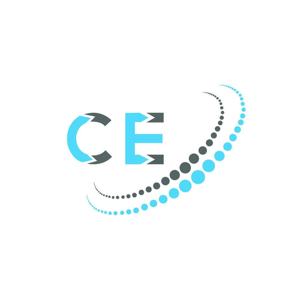 ce lettera logo creativo design. ce unico design. vettore