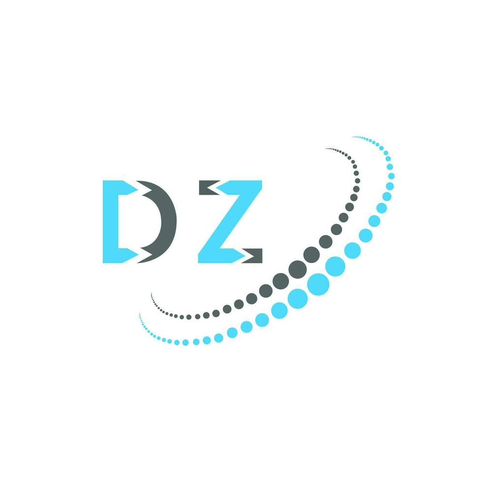 dz lettera logo creativo design. dz unico design. vettore
