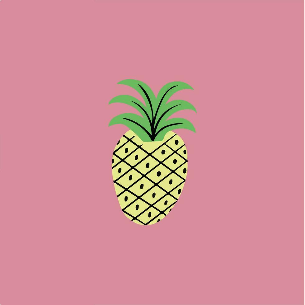 ananas simbolo. sociale media inviare. frutta vettore illustrazione.