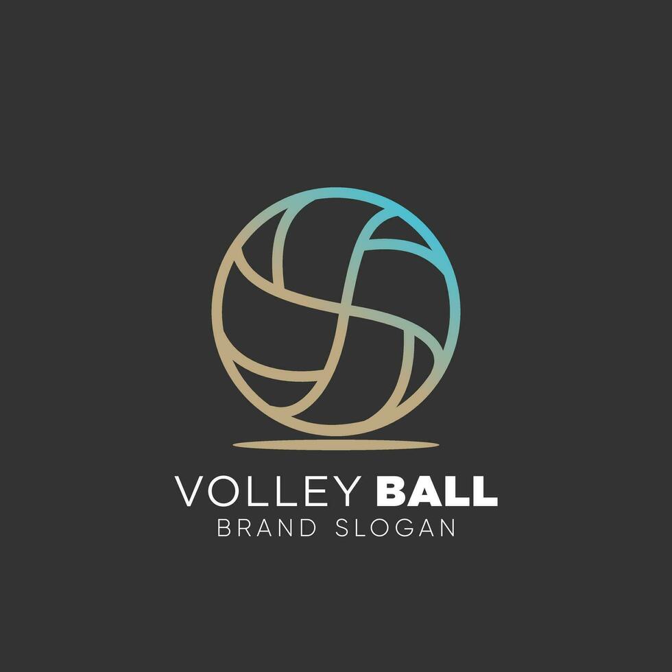 volley palla logo con creativo unico design premio vettore