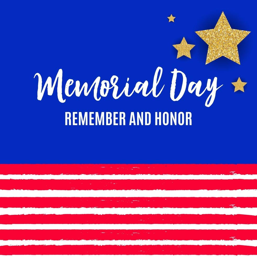 memorial day in usa background template illustrazione vettoriale