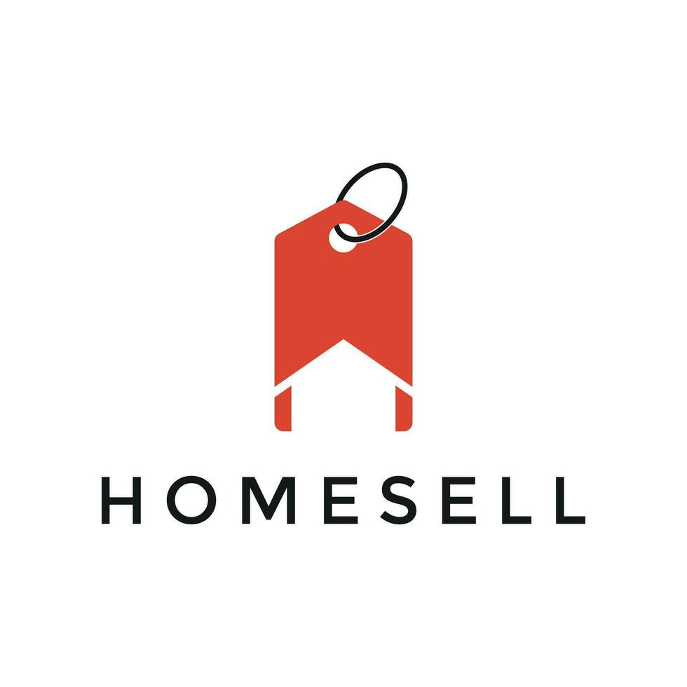 illustrazione vettore grafico di sconto casa etichetta vendere logo design