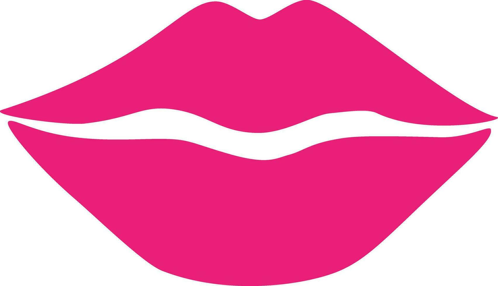 vettore illustrazione di rosa labbra isolato su bianca sfondo