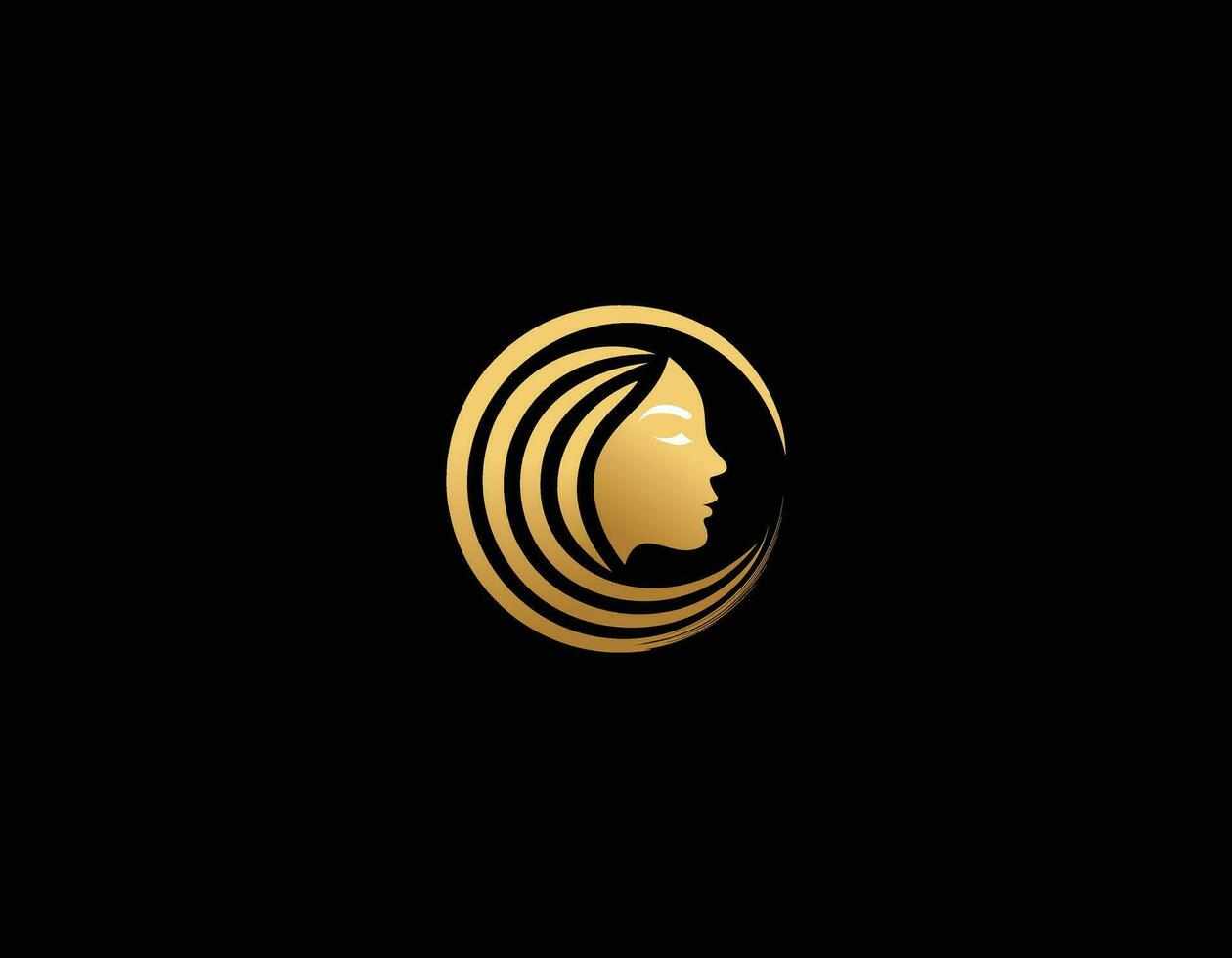 vettore icona logo viso donna. donna faccia logo design illustrazione vettoriale, silhouette ragazza per cosmetici, bellezza, salone, salute e spa, temi moda.