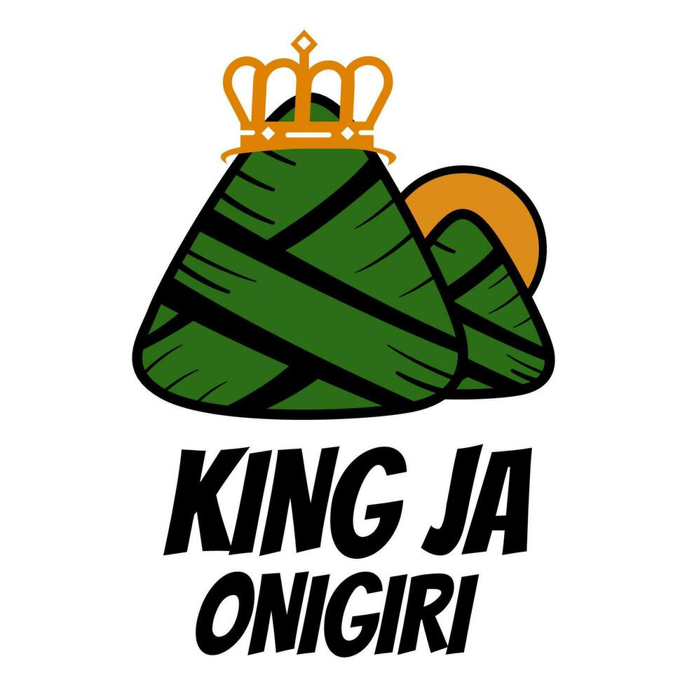 giapponese tradizionale cibo onigiri illustrazione logo vettore