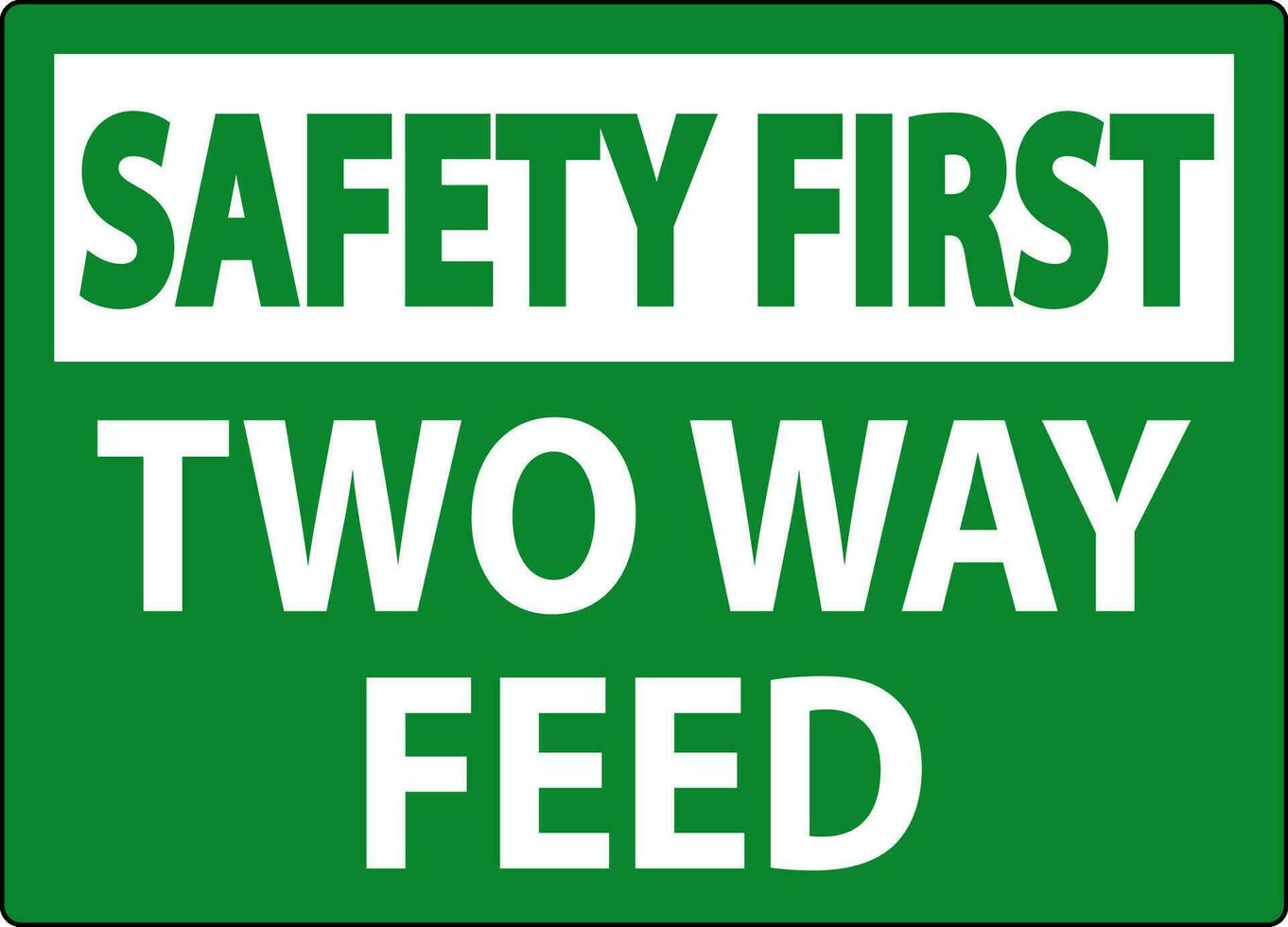 sicurezza primo cartello Due modo alimentazione vettore