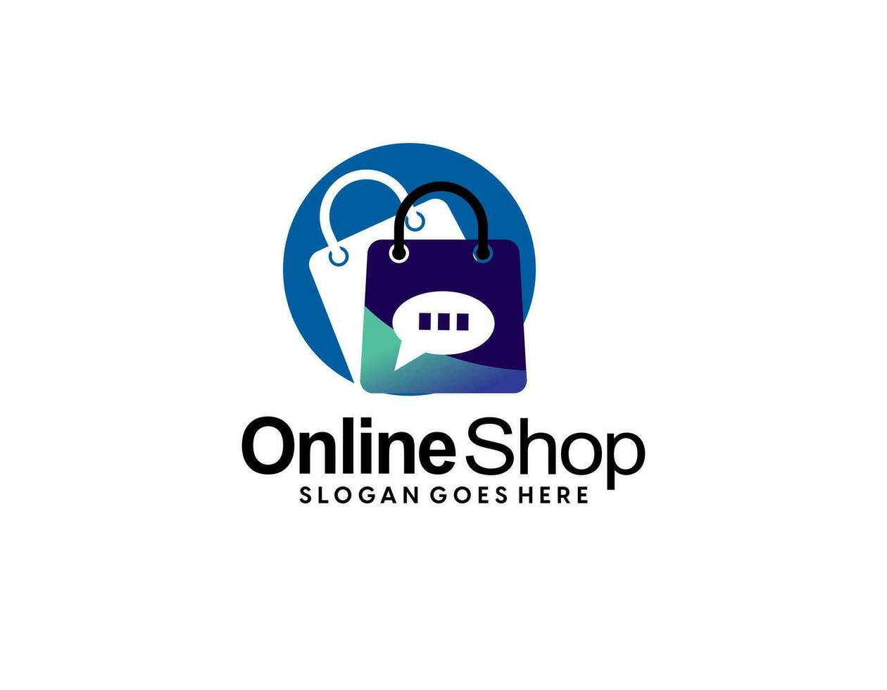 shopping logo, e-commerce logotipo, shooping sito web, viola pendenza, Da donna shopping sito web, veloce acquisti, negozio elettronico, sito web, applicazione, modello, attività commerciale, azienda, in linea negozio vettore