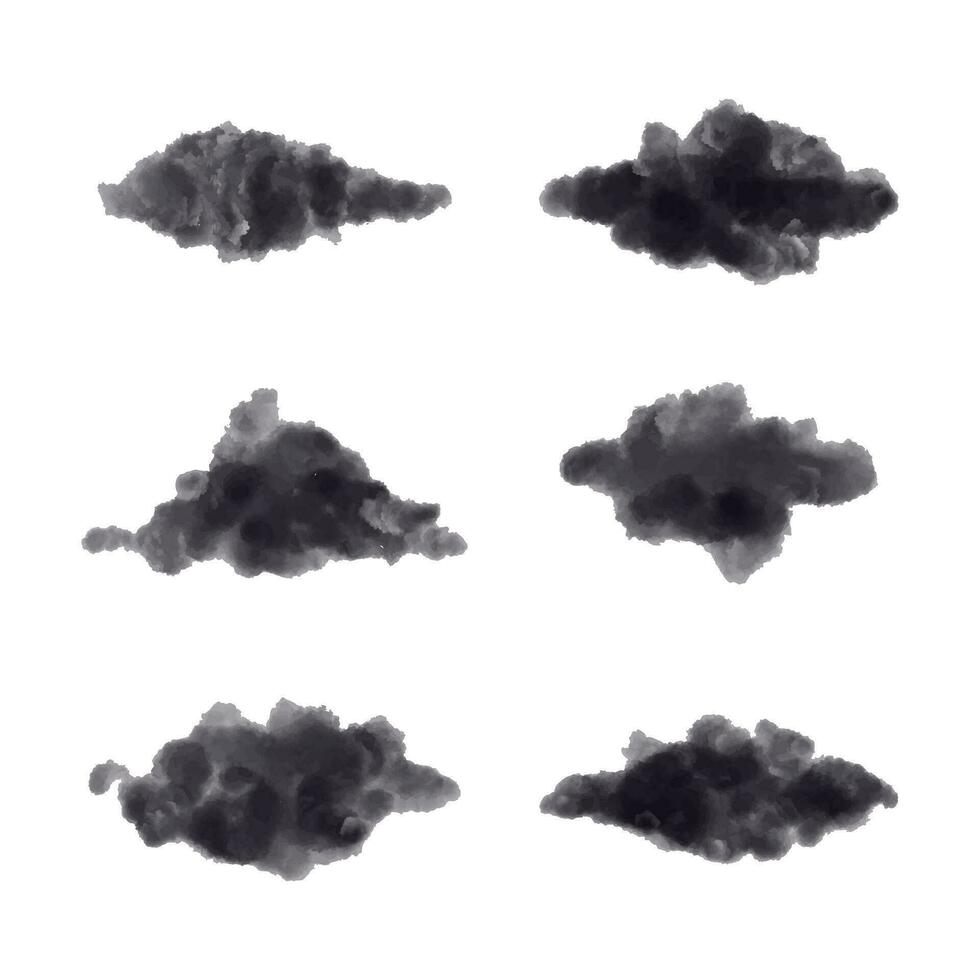 scarabocchio impostato di nuvole, vettore illustrazione.