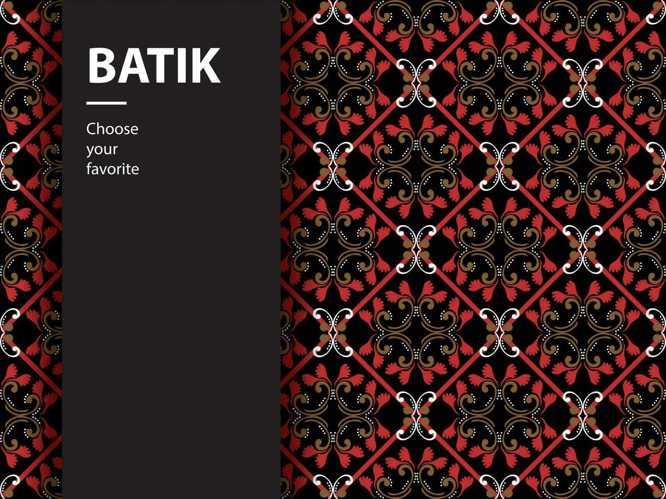 batik etnico vettore modello indonesiano moda senza cuciture tessile vintage astratto cultura piatta arte