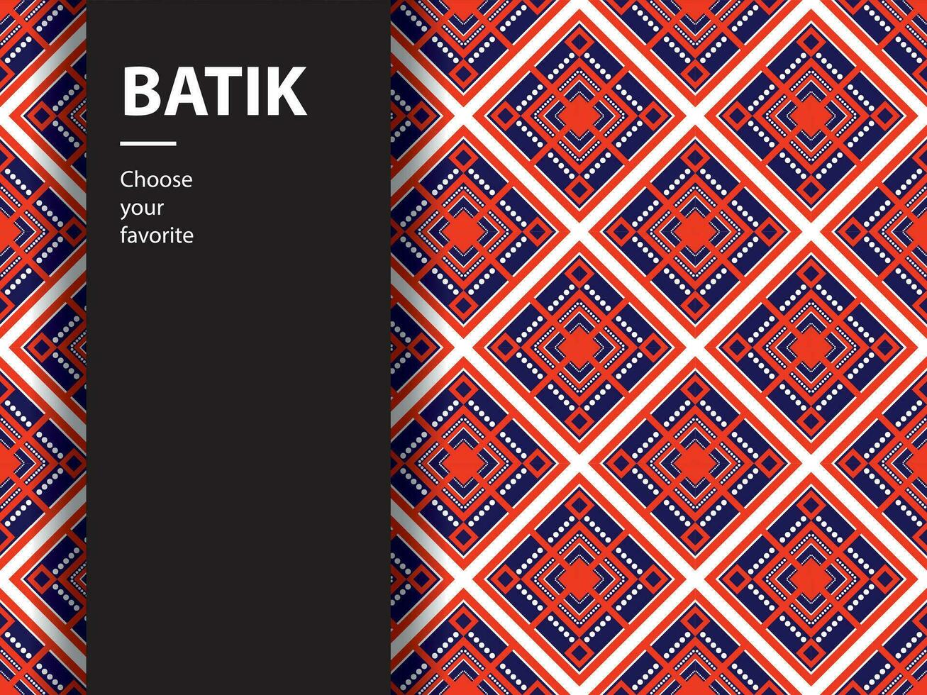 batik etnico vettore modello indonesiano moda senza cuciture tessile vintage astratto cultura piatta arte