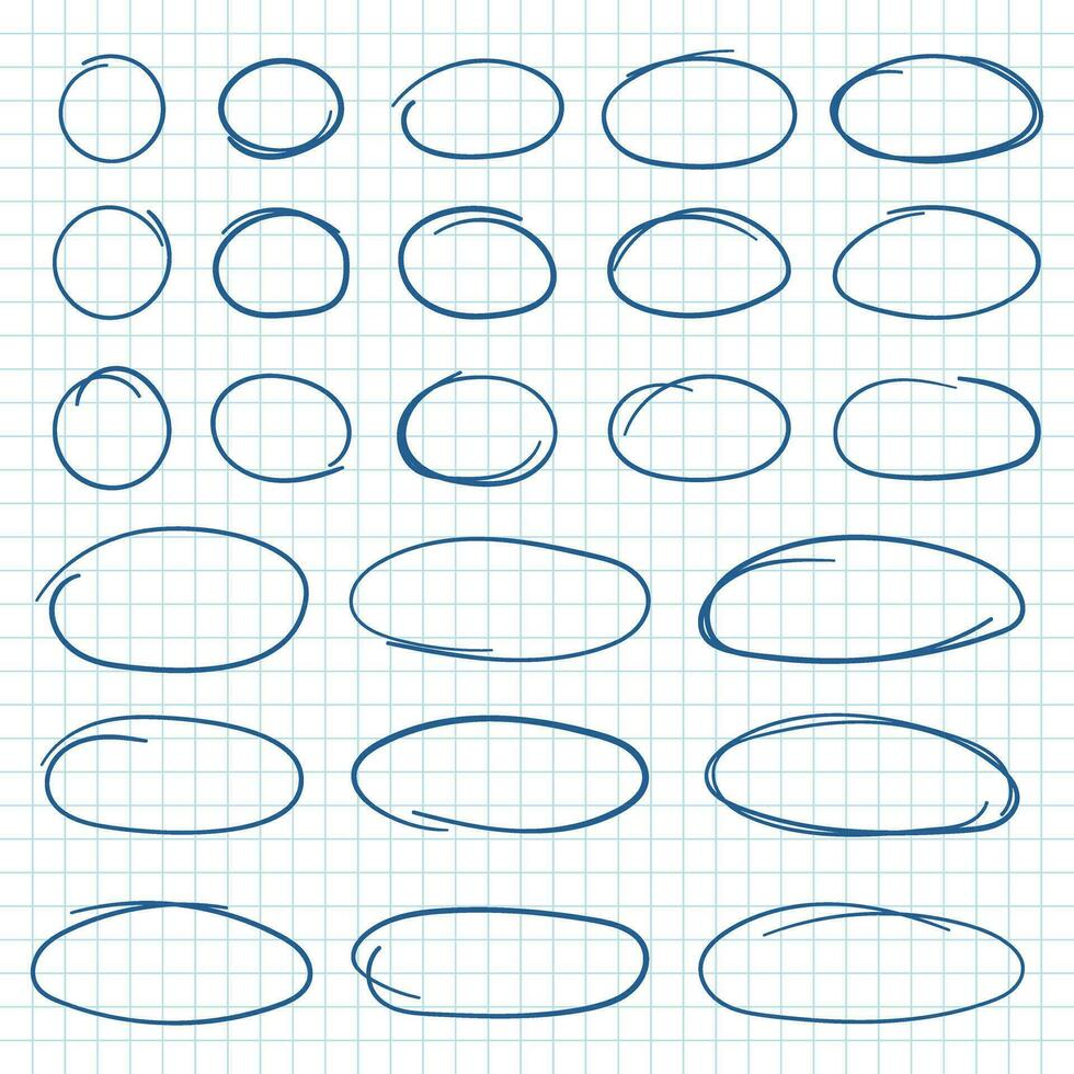 cerchio linea schizzo icona nel mano disegnato stile. circolare scarabocchiare scarabocchio vettore illustrazione su isolato sfondo. matita o penna bolla cartello attività commerciale concetto.