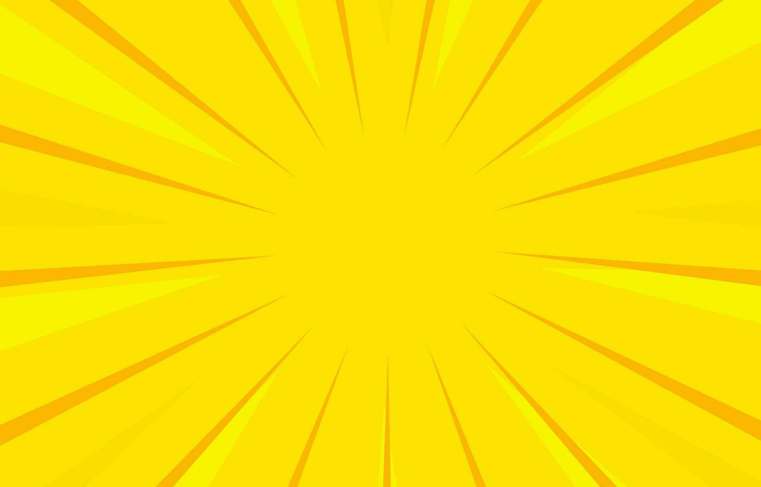giallo veloce, giallo sole scoppiare esplosione raggi effetto struttura. pop arte striscia radiale modello i fumetti libro cartone animato. Vintage ▾ fondale per comico supereroe. vettore