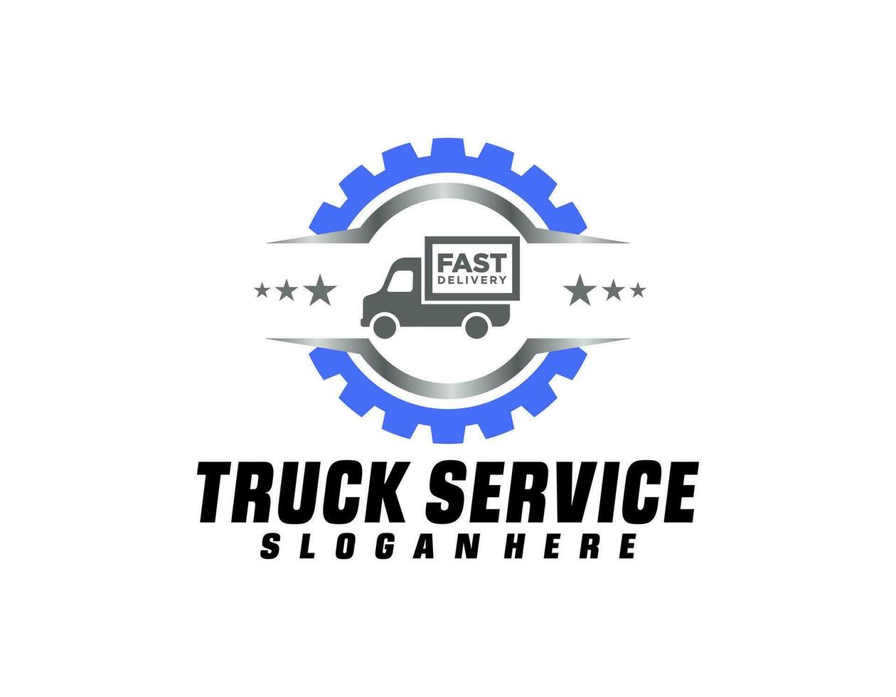 modello di logo del camion, logo perfetto per le attività legate all'industria automobilistica vettore