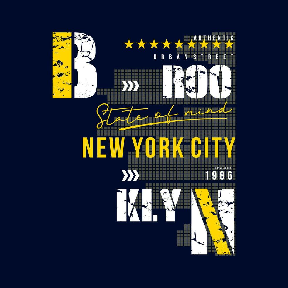 brooklyn grafico disegno, tipografia vettore, illustrazione, per Stampa t camicia, freddo moderno stile vettore