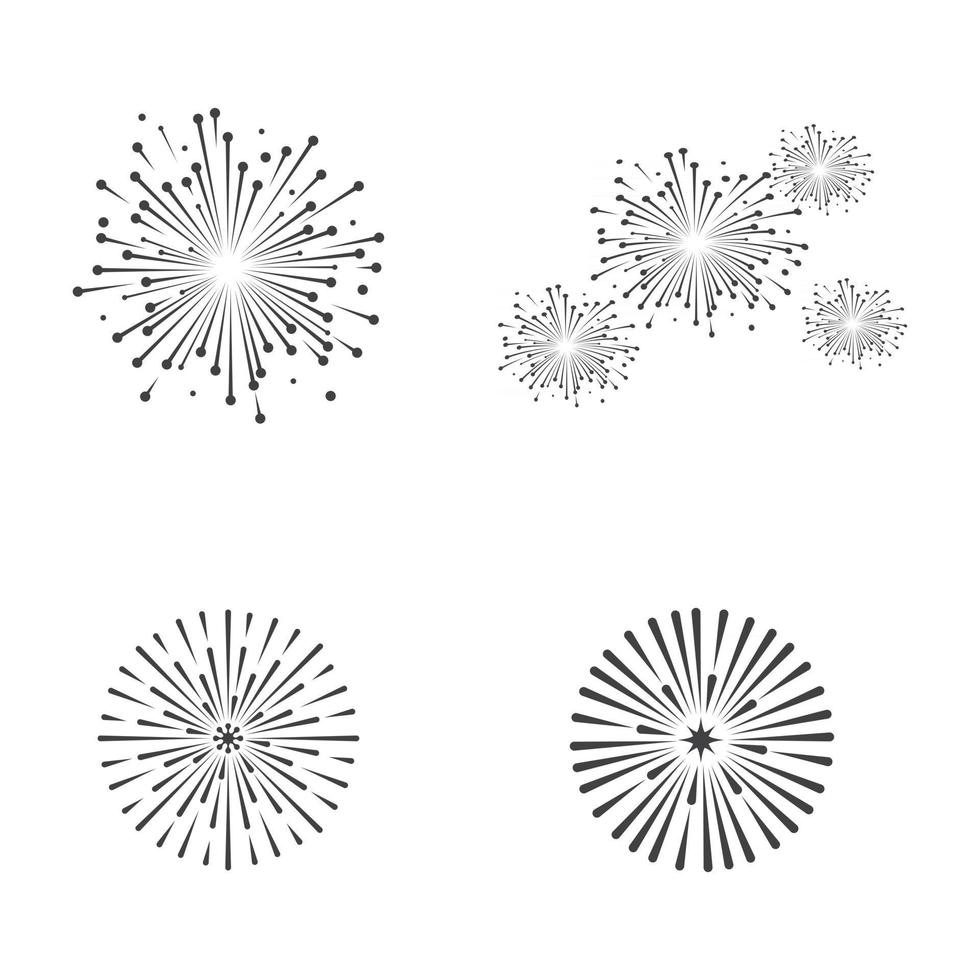 fuochi d'artificio icona vettore illustrazione