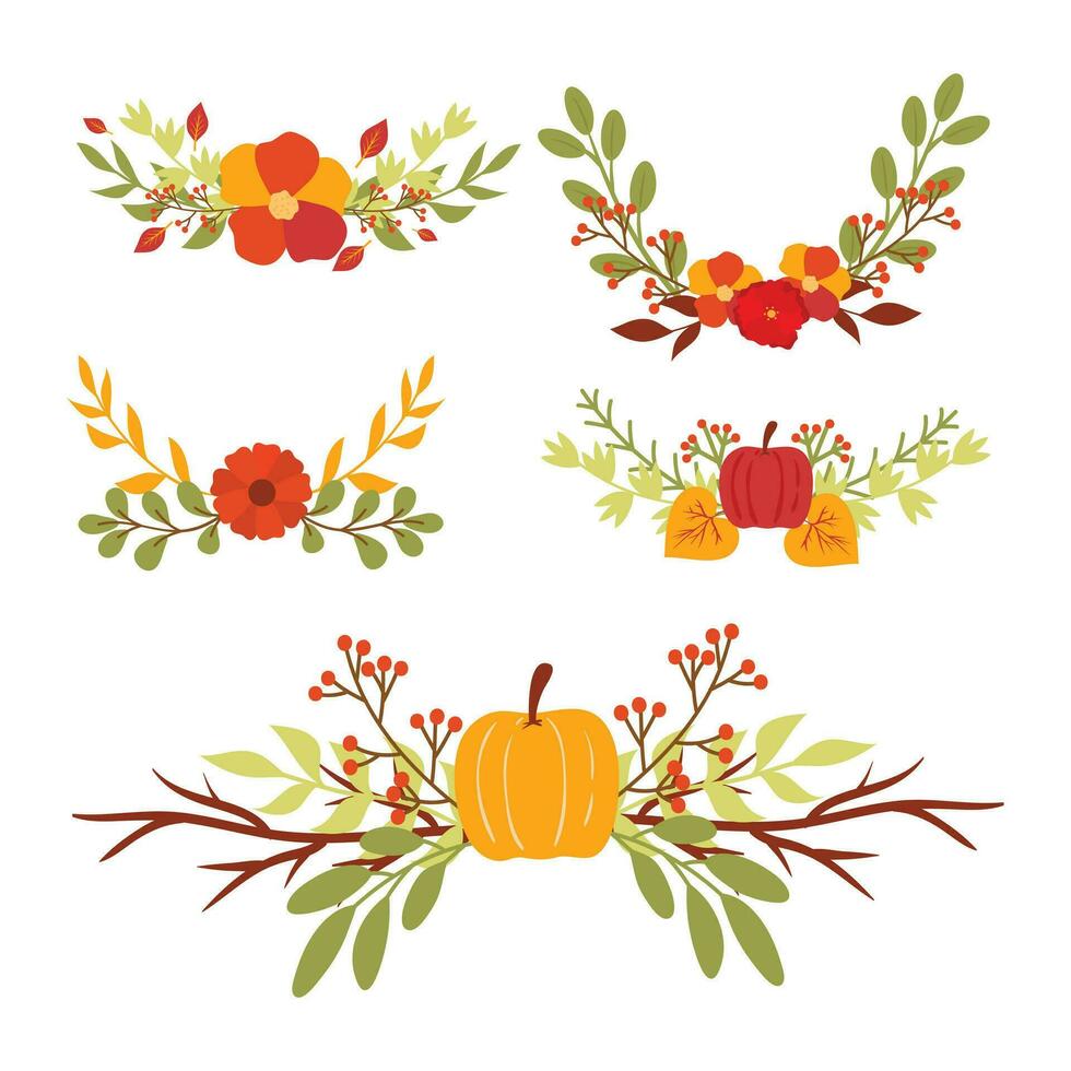 autunno autunno floreale telaio decorazione design per inviti, carte, monogrammi, eccetera. vettore