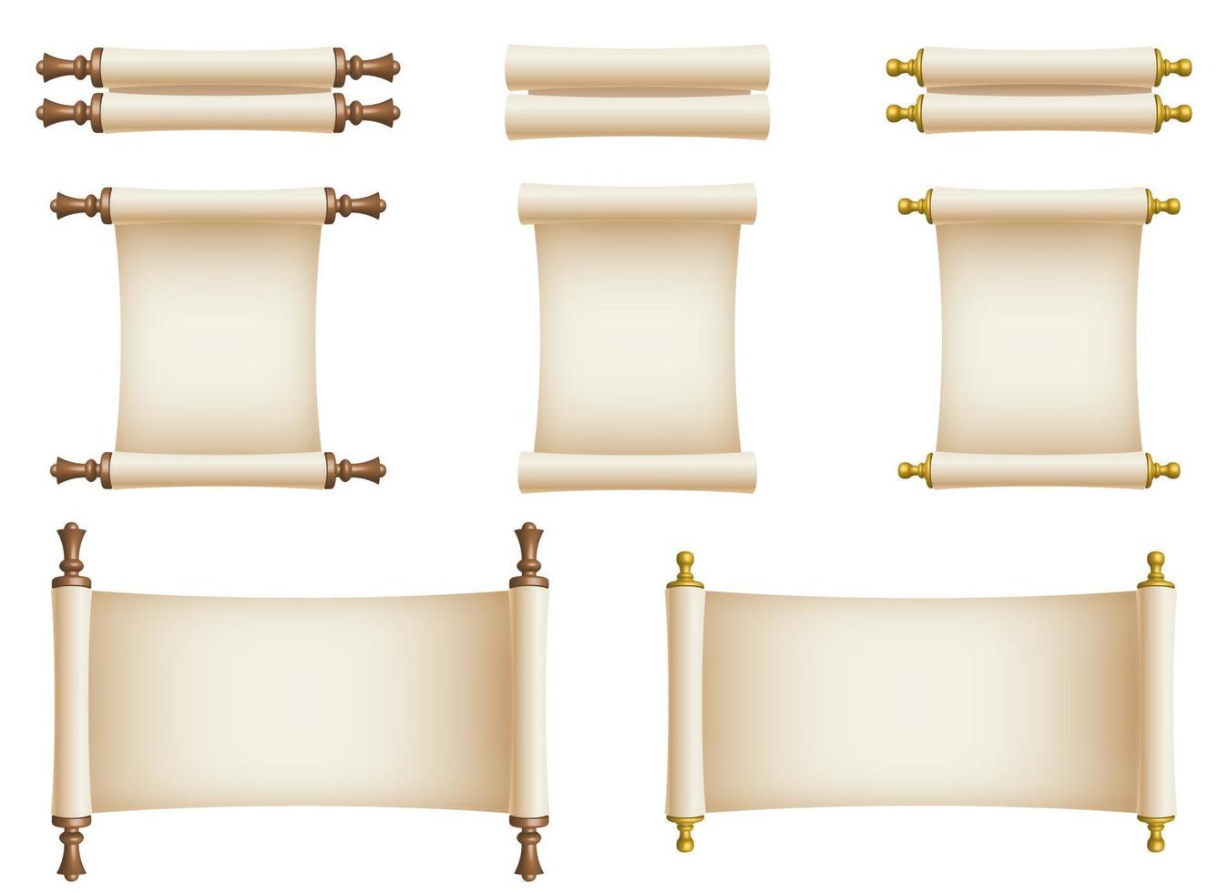 illustrazione di disegno vettoriale di rotolo di carta isolato su sfondo bianco