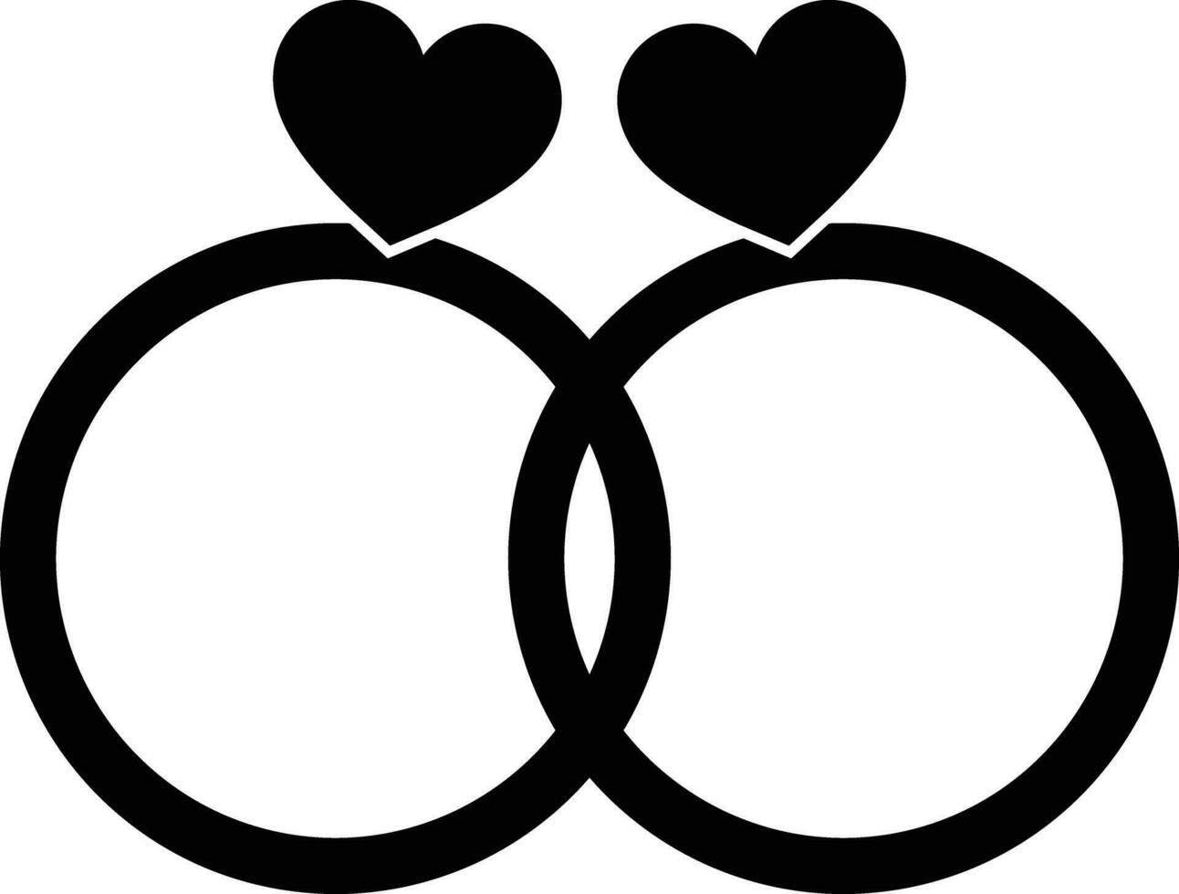 nozze anelli icona. coppia simbolo . amore simbolo . vettore illustrazione