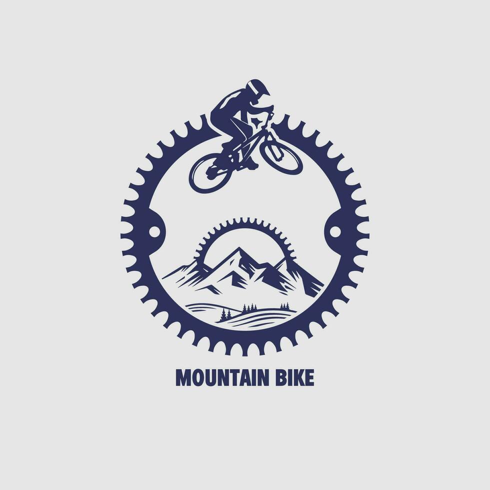 logo mountain bike vettore