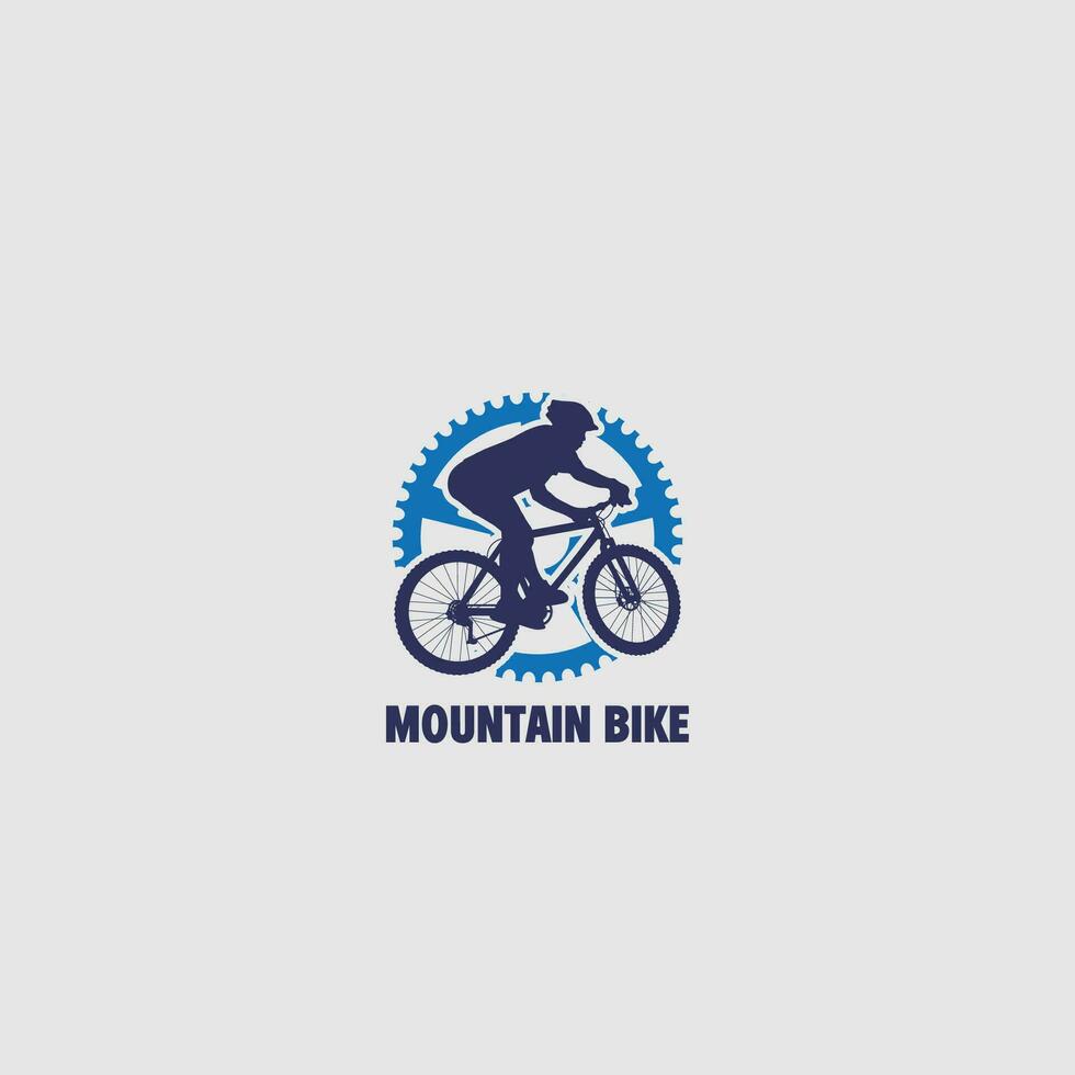 logo mountain bike vettore