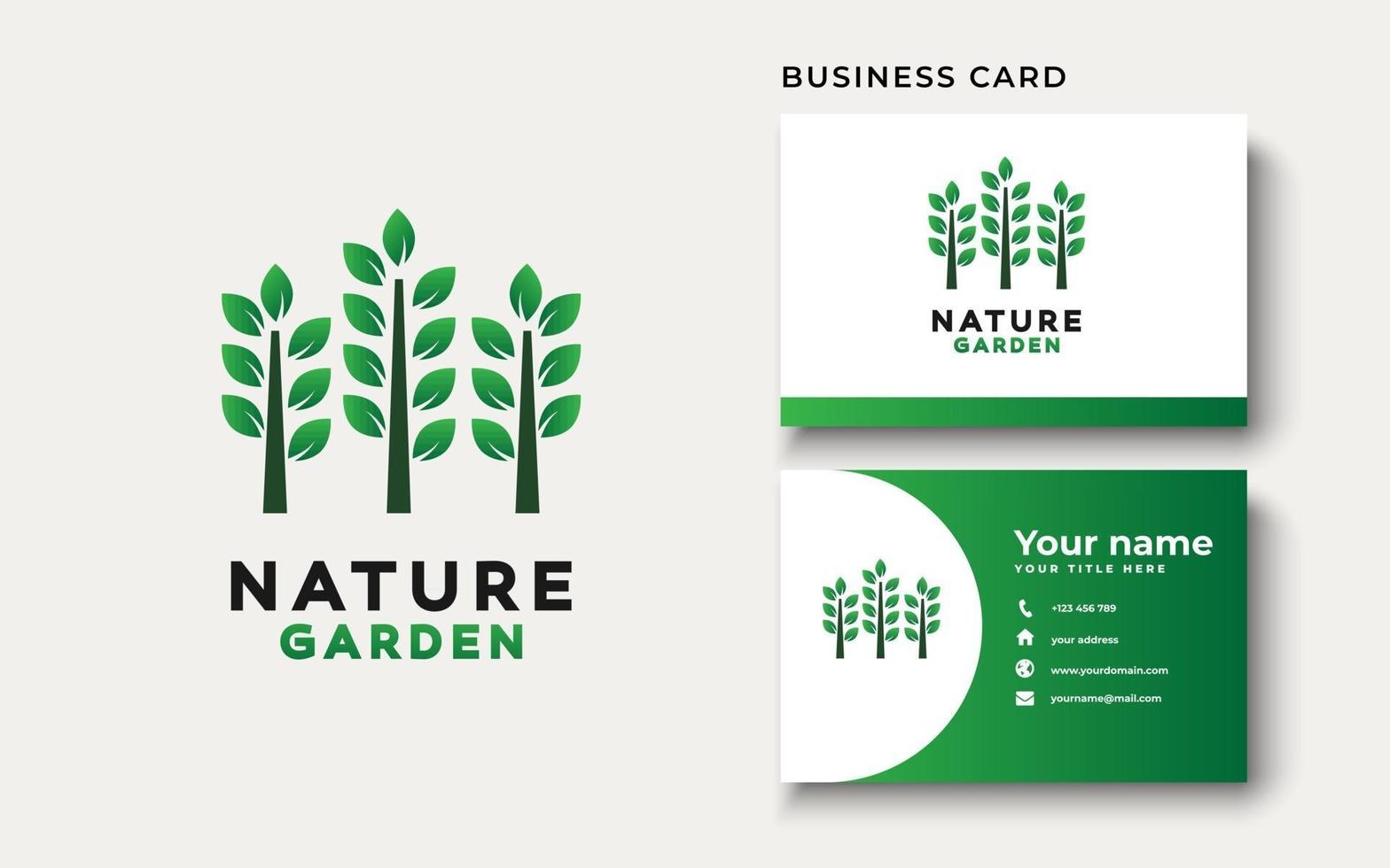 ispirazione per il design del logo del giardino verde vettore