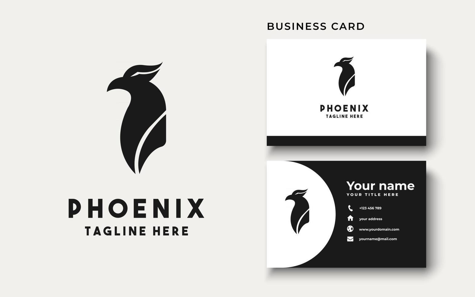 Phoenix logo design ispirazione, illustrazione vettoriale