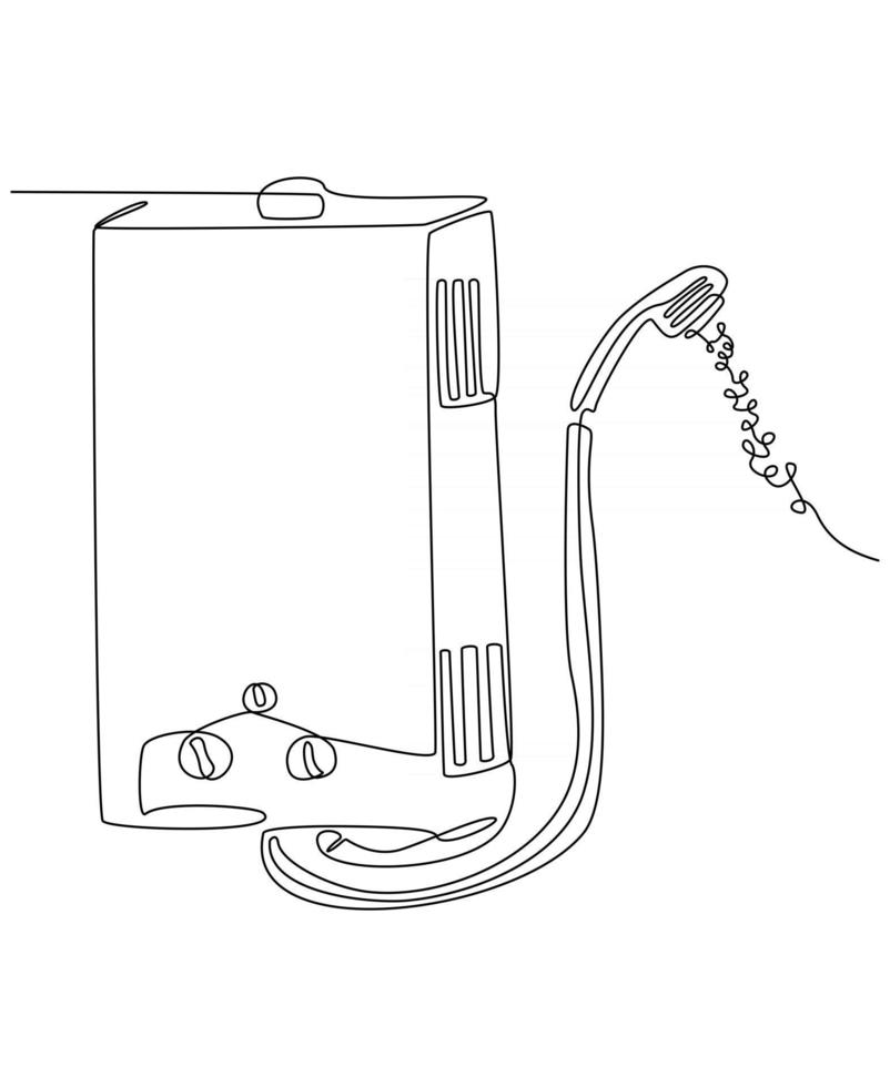 illustrazione vettoriale di doccia a linea continua