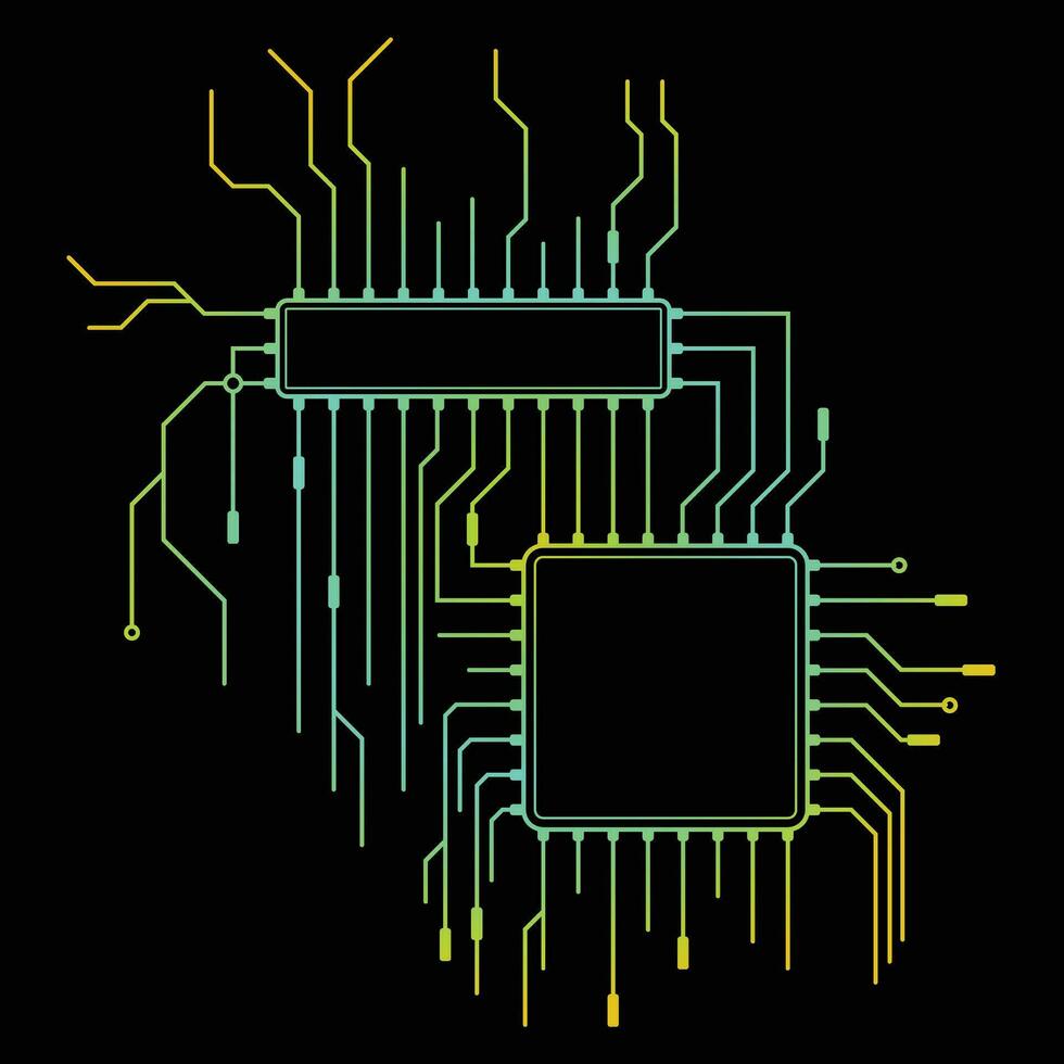 circuito tavola illustrazione vettore, computer tecnologia vettore