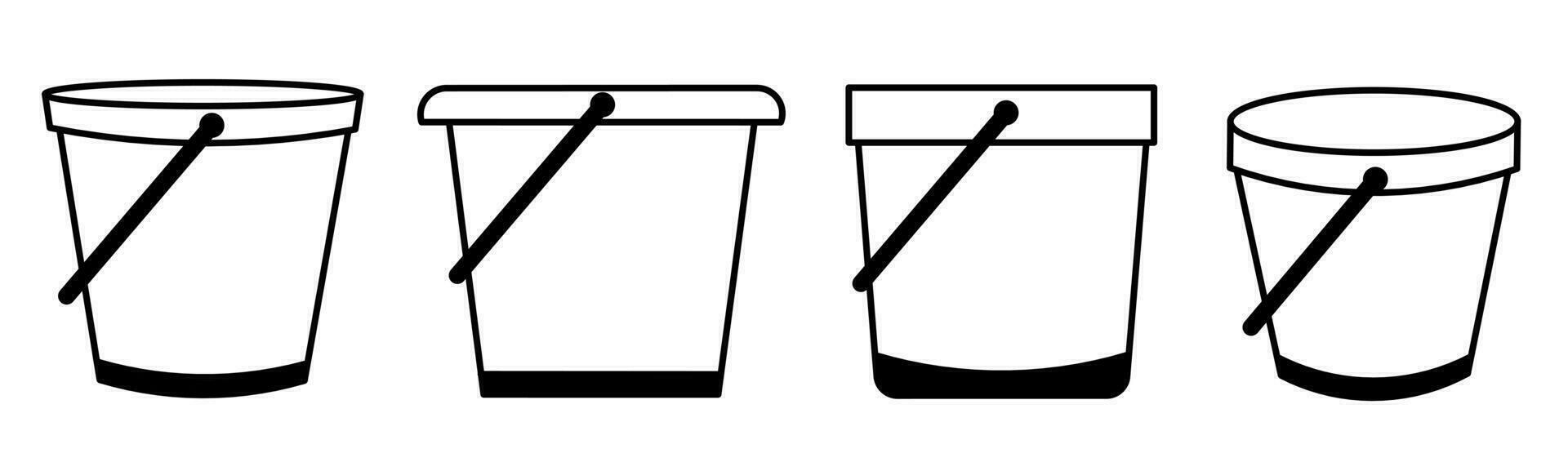 secchio icona modello. azione vettore illustrazione.