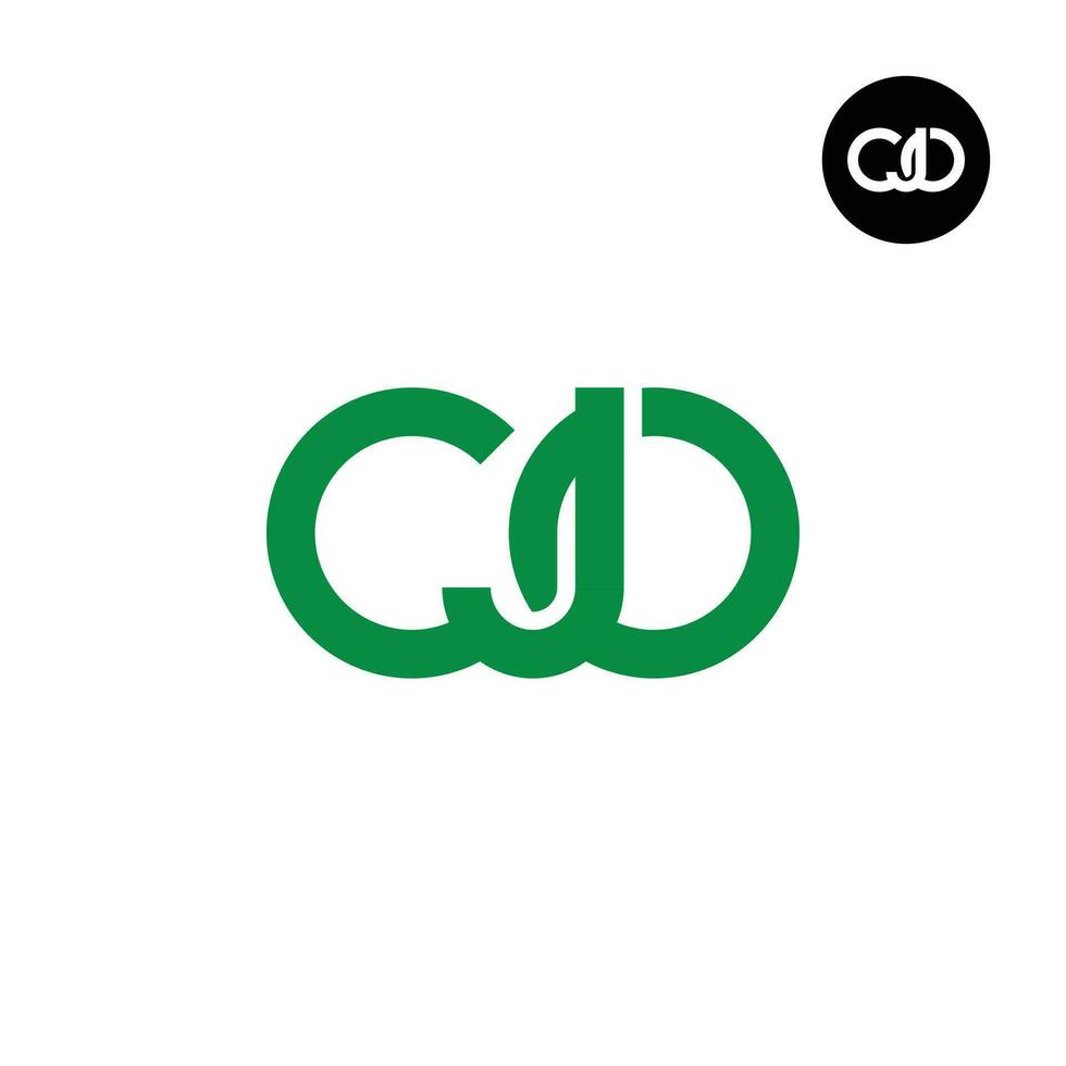 lettera cjo monogramma logo design vettore